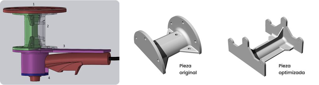 Cabezal de torcha de plasma en acero inoxidable impreso en 3D