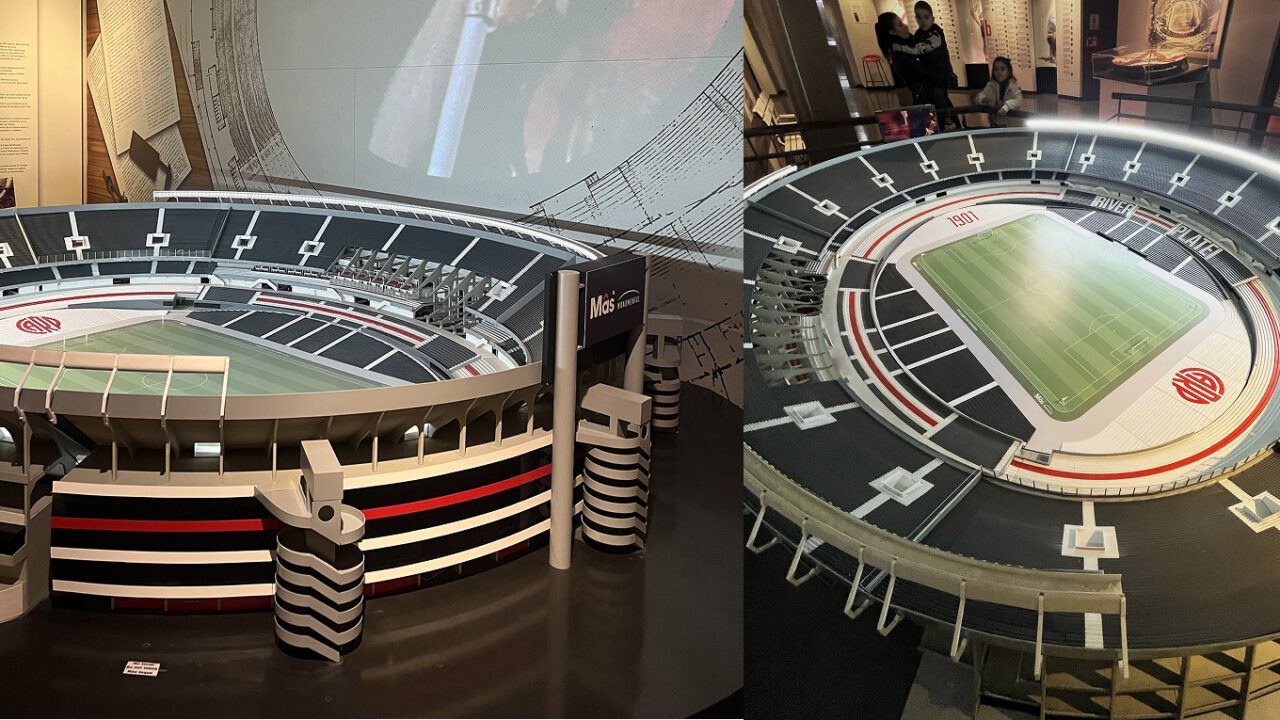 Maqueta del estadio Monumental de River Plate actualizada con impresión 3D