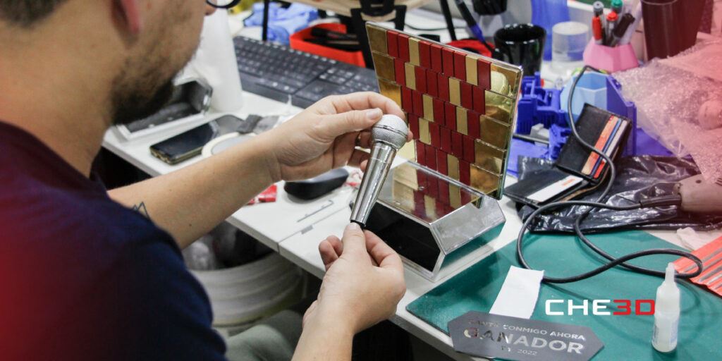Trofeo de Canta Conmigo Ahora fabricado con impresión 3D